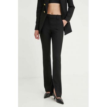 A.L.C. pantaloni Carson femei, culoarea negru, mulata, high waist, 2CPAN00766
