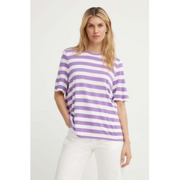 Marc O'Polo tricou DENIM femei, culoarea violet, 5000000103