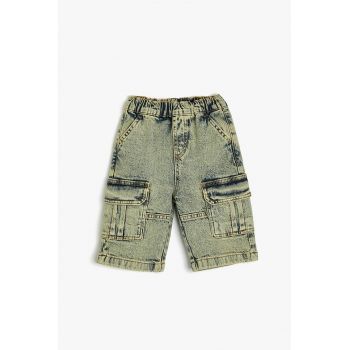 Pantaloni scurti cargo de denim