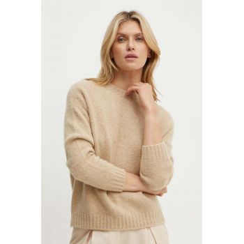 Weekend Max Mara pulover din amestec de lana femei, culoarea bej, 2425366111600