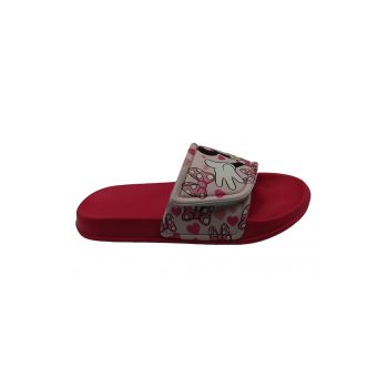Papuci cu velcro si imprimeu Minnie Mouse