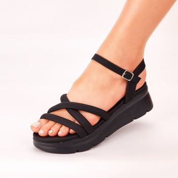 Sandale Dama Negre Cu Bareta Belle
