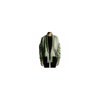 Jacheta Dama, Zamo®, Bomber, tip Kimono, Model Asiatic, Culoare Olive, Marimea M