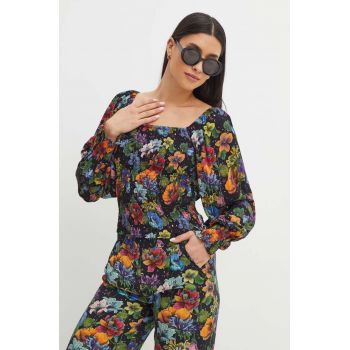 Medicine bluza femei, culoarea negru, modelator