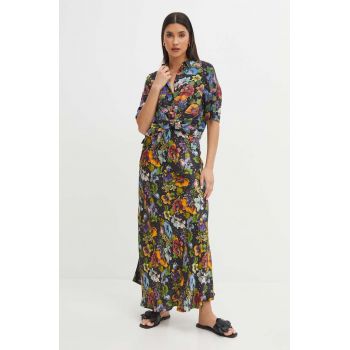 Medicine fusta culoarea negru, maxi, evazati