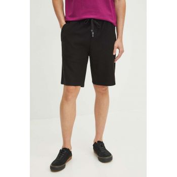 Medicine pantaloni scurti din bumbac culoarea negru