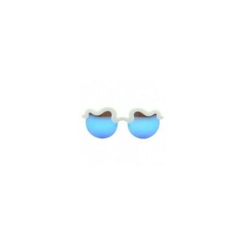 Ochelari de Soare, Zamo, Australian White Waves, Protectie, UV400, Model Valuri, Rama Alb, Lentile Albastre