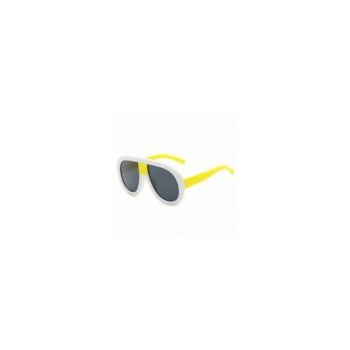 Ochelari de Soare, Zamo, Charlotte, Protectie UV400, Lentile Policarbonat, Model Sport, Alb cu Galben