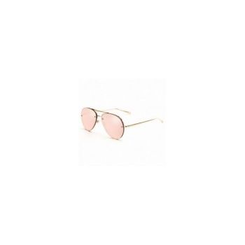 Ochelari de Soare, Zamo®, Wesley Pink, Protectie UV400, Model Aviator, Rama Aurie, Lentile Roz Transparente