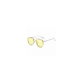 Ochelari de Soare, Zamo®, Wesley Yellow, Protectie UV400, Model Aviator, Rama Argintie, Lentile Galbene