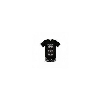 Tricou Barbati, Zamo®, Yeezus, Paris, Lung, Imprimeu Floral si Cruce, Negru, Marimea M