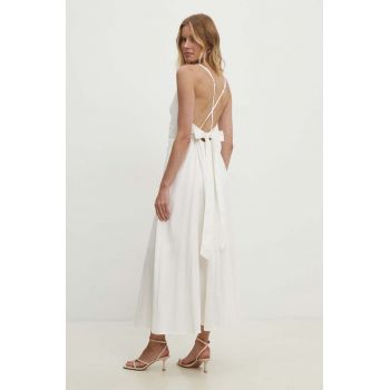 Answear Lab rochie culoarea alb, maxi, evazati