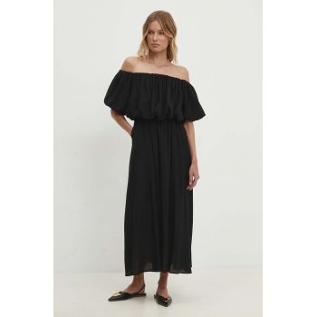 Answear Lab rochie culoarea negru, midi, evazati
