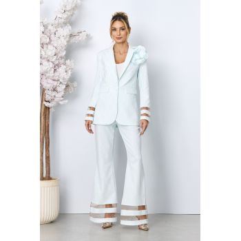 Costum elegant Vega Alb