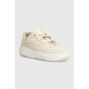 Karl Kani sneakers din piele intoarsă 89 Logo PRM culoarea bej, 1184043 KKFWW000261 de firma originali