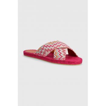 Missoni papuci Harlow femei, culoarea roz, M28_004