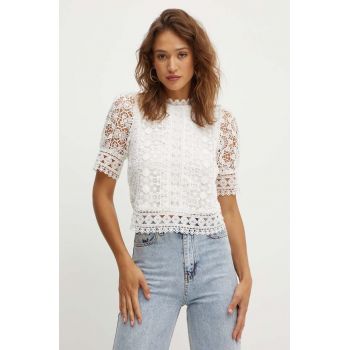 Morgan bluza OLAY femei, culoarea alb, neted, OLAY