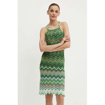 Morgan rochie RMELAN culoarea verde, mini, evazati, RMELAN