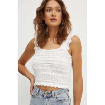 Morgan top MNOA femei, culoarea alb, MNOA