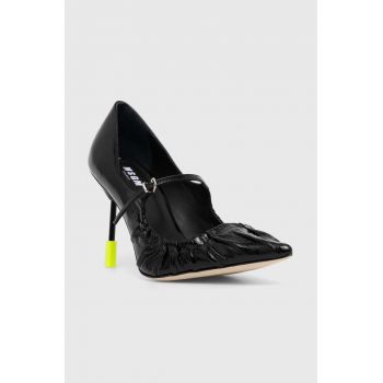 MSGM stilettos de piele culoarea negru, 3741MDS930 848