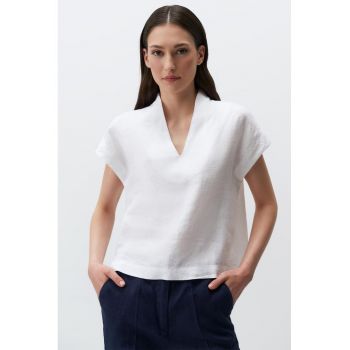 Bluza de in cu decolteu in V