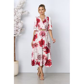 Rochie eleganta Yolanda Rosu Floral
