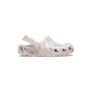 Saboti slingback de cauciuc cu imprimeu abstract