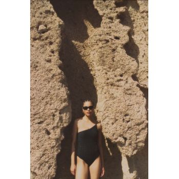Answear Lab costum de baie dintr-o bucată culoarea negru, cupa usor rigidizata