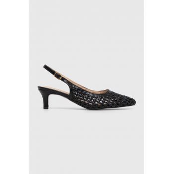 Answear Lab pantofi cu toc culoarea negru