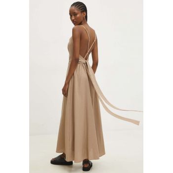 Answear Lab rochie culoarea bej, maxi, evazati