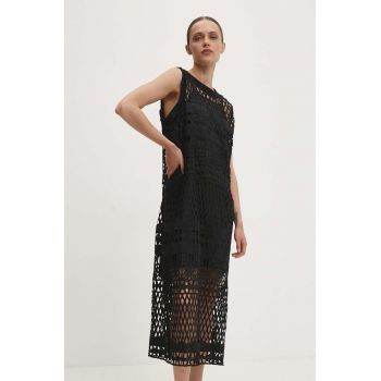 Answear Lab rochie culoarea negru, maxi, drept