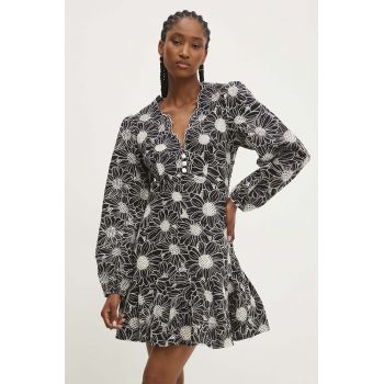 Answear Lab rochie culoarea negru, mini, evazati