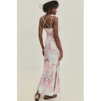 Answear Lab rochie culoarea roz, maxi, drept