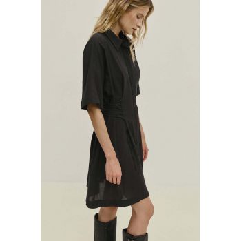 Answear Lab rochie din bumbac culoarea negru, mini, evazati