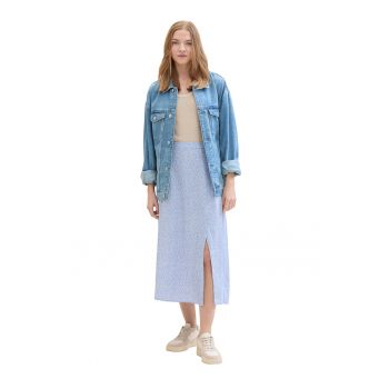 Fusta midi cu slit lateral
