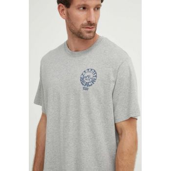 Levi's tricou din bumbac barbati, culoarea gri, cu imprimeu