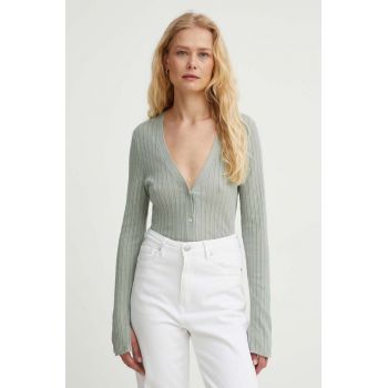 Marc O'Polo cardigan din bumbac culoarea verde, light, 406202752433
