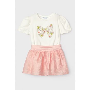 Set de fusta si tricou cu imprimeu - 2 piese