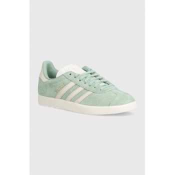 adidas Originals sneakers din piele Gazelle culoarea verde, IG4393