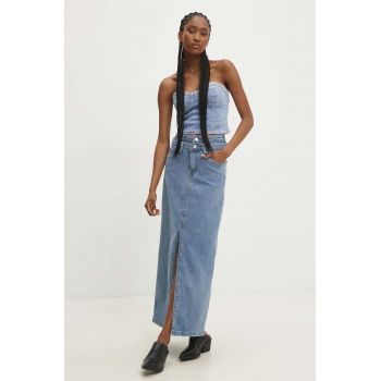 Answear Lab fustă din denim maxi, dreaptă