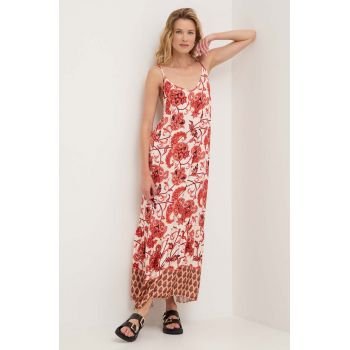 Answear Lab rochie culoarea bej, maxi, evazati