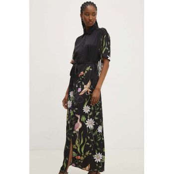 Answear Lab rochie culoarea negru, maxi, drept