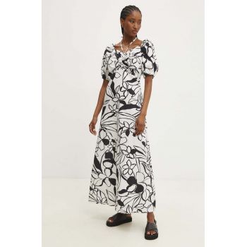 Answear Lab rochie din bumbac culoarea negru, maxi, evazati