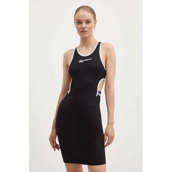 Karl Lagerfeld Jeans rochie culoarea negru, mini, mulata, 245J1309