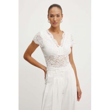 Morgan bluza DANSA femei, culoarea alb, neted, DANSA