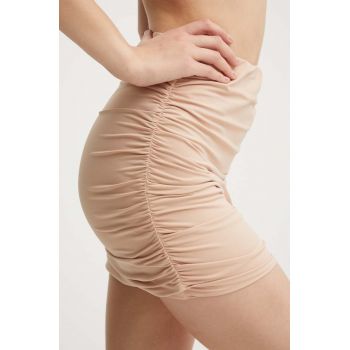 Praia Beachwear fusta de plaja SWIM SKIRT culoarea bej, mini, creion, SWIMSKIRT