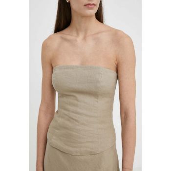 Samsoe Samsoe top de in SAELYNN culoarea bej, F24100098