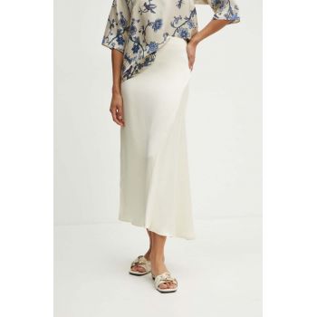 Weekend Max Mara fusta culoarea bej, maxi, evazati, 2425106041600