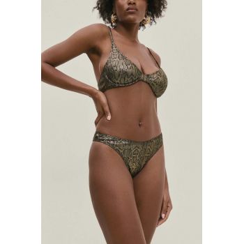 Answear Lab bikini brazilieni culoarea auriu, cupa usor rigidizata