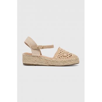 Answear Lab espadrile culoarea bej, toc pana